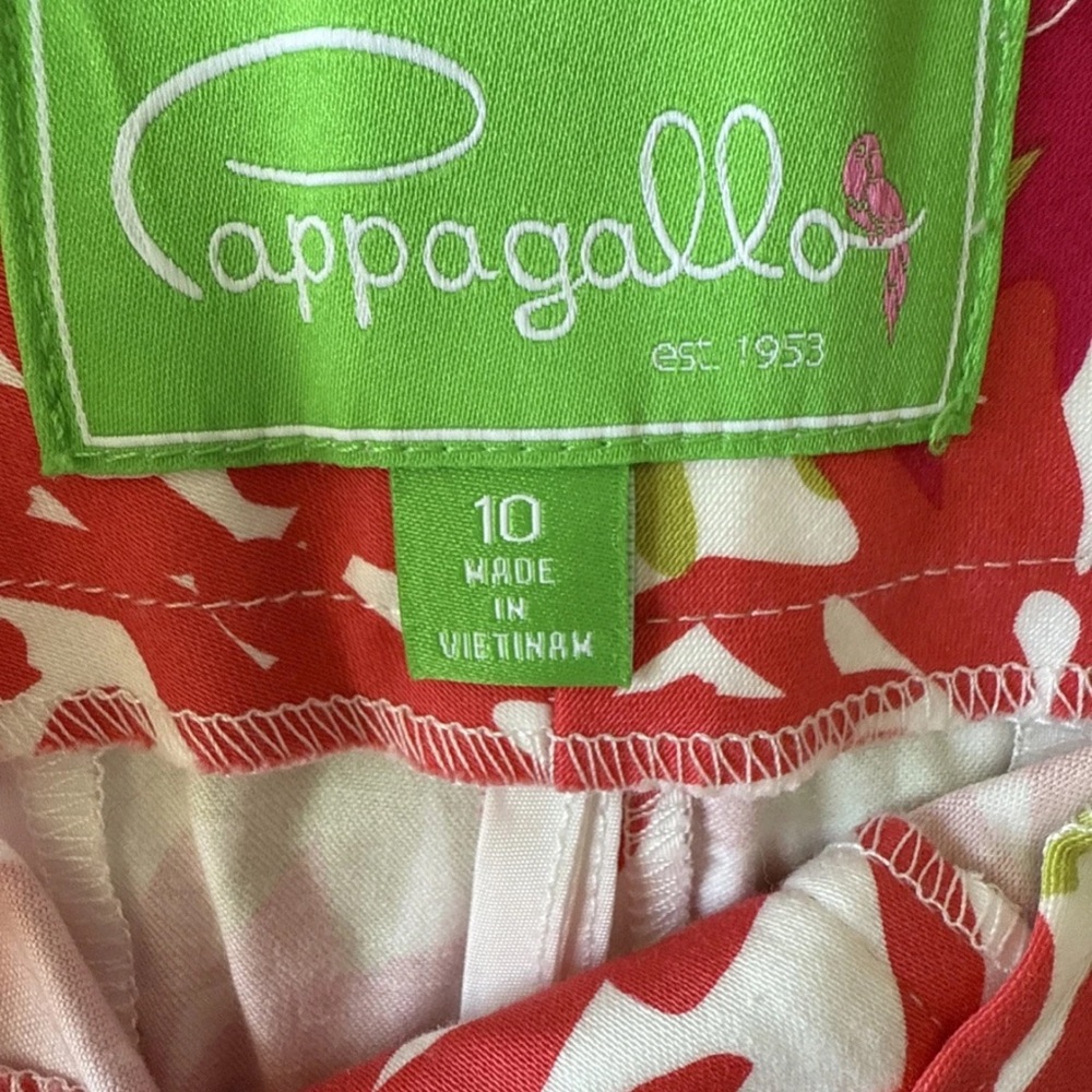 Pappagallo Hot Pink & Lime Floral Ankle Jeans pink (sand and melon) 10 nwt - Picture 8 of 16